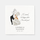 Search for funny wedding napkins Bride and groom