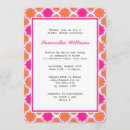 Search for hot pink orange invitations Unique