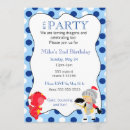 Search for knights and dragons party invitations Boy