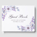 Search for purple wedding guest books Watercolor