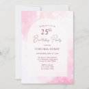 Search for elegant 25th birthday invitations Pink