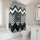 Search for black and white zigzag shower curtains Abstract
