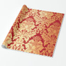 Search for red and gold wrapping paper Damask