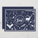 Recherche de navy blue baby shower invitations Rustique