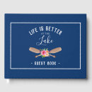 Search for lake house guest books Navy and white