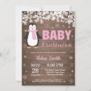 Search for penguin baby girl shower invitations Baby its cold outside