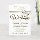 Search for bow and ribbon wedding programs Gold
