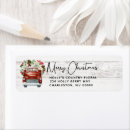 Search for red white check return address labels Rustic