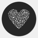 Search for music symbols stickers Heart