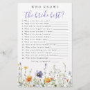 Search for purple bridal shower games Wildflower