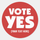Search for vote yes stickers Campaign