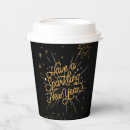 Search for happy new year paper cups Black