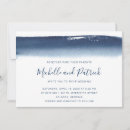 Search for brushstroke wedding invitations Navy blue