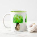 Recherche de champignons mignons tasses Vert