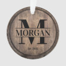 Search for vintage initial ornaments Rustic