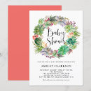 Search for wreath baby shower invitations Greenery