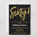 Recherche de black 60th birthday invitations Soixante