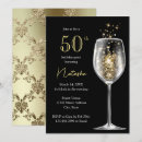 Search for damask 50th birthday invitations Fifty