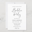 Search for black and white bachelor party invitations Modern