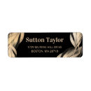 Search for gold feather return address labels Modern