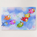 Recherche de oiseaux colorés puzzles Pour enfants