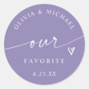 Search for light purple wedding stickers Modern