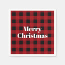 Search for red plaid christmas napkins Buffalo check