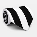 Recherche de rayures larges cravates Noir et blanc