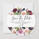 Search for burgundy floral save the dates Modern