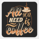 Search for need coffee stickers Typography