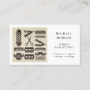 Search for barber tools business cards Salon