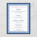 Search for wedding menu postcards Blue