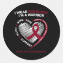 Search for multiple myeloma cancer stickers Burgundy