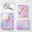Search for mermaid scales wrapping paper Colourful