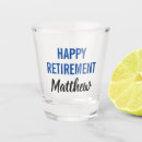 Search for retirement shot glasses Typography