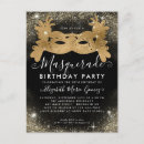 Search for black and gold masquerade Birthday