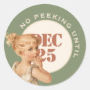 Search for vintage christmas girl stickers Green