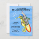 Recherche de hippocampes invitations Bleu