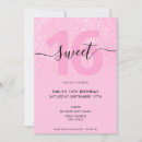 Search for modern sweet 16 invitations Girly