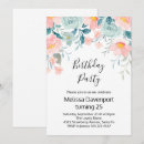 Search for flower border birthday invitations Botanical