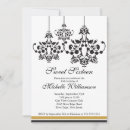 Search for chandelier birthday invitations Gold