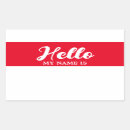 Search for hello my name stickers Red