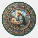 Search for stained glass jesus stickers Madonna