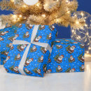 Search for father christmas wrapping paper Blue