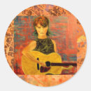 Recherche de joueur guitare autocollants Acoustique