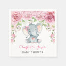 Search for girl elephant baby shower napkins Jungle