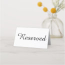 Search for reserved place cards Seating
