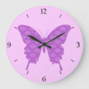 Recherche de papillon violet horloges Girly
