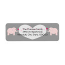 Search for pink elephant return address labels Grey
