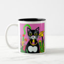 Search for black and white tuxedo cat mugs Whimsical
